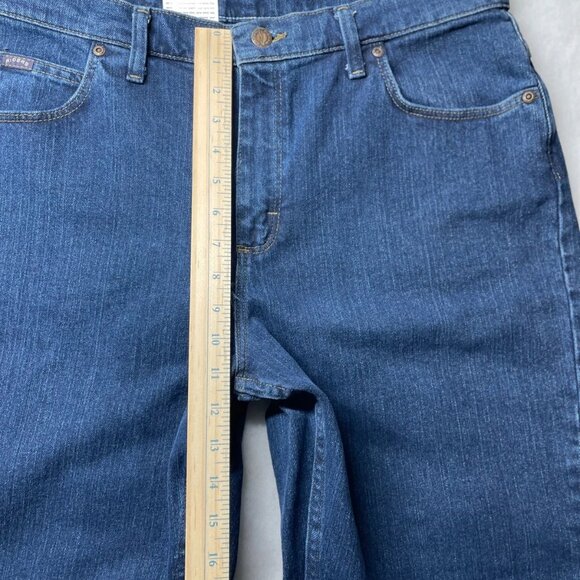 NWT Denim Rider Womens Blue Stretch Relaxed Tapered Leg Straight Jeans Size 14M - Picture 6 of 9